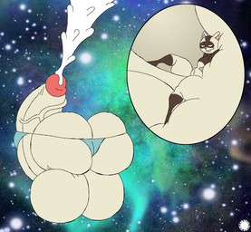 anthro astronomical_hyper balls balls_expansion big_balls big_butt big_penis bubble_butt buckteeth butt butt_expansion clothing cosmic_background countershade_face countershade_legs countershading curvy_figure ejaculation erection expansion eyelashes femboy fur genital_expansion genitals hands_behind_head heart_nose heart_symbol huge_balls huge_butt huge_penis humanoid_genitalia humanoid_penis hyper hyper_balls hyper_butt hyper_genitalia hyper_penis logo male multicolored_body multicolored_fur navel penis penis_expansion small_waist solo teeth text thick_thighs thong two_tone_body two_tone_fur underwear vein veiny_penis wasp_waist thatdawgmurray happy_tree_friends tricksy_(htf) domestic_ferret mammal mustelid musteline true_musteline weasel aliasing artist_logo artist_name digital_media_(artwork) hi_res signature
