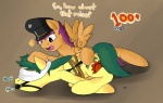 aurora_(mlp) ball_gag bdsm blindfold bondage bound coanhyena cub dialog domination duo english_text equine female feral friendship_is_magic gag gagged green_hair hair hat horse lesbian my_little_pony pegasus plain_background playful pony purple_hair rainbow_factory_(mlp_fanfic) rope scootaloo_(mlp) smile text wings young
Rating: Questionable
Score: 1
User: Sods
Date: July 29, 2013