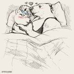 anthro bed bedding bedroom bedroom_eyes blanket blush blush_lines blushing_profusely claws clothing cross cross_ear_piercing duo ear_piercing ear_ring female female/female furniture heart_symbol holding_chin larger_anthro larger_female lingerie mature_anthro mature_female narrowed_eyes overweight overweight_anthro overweight_female piercing pillow ring_piercing seductive simple_background size_difference smaller_female thick_thighs towel towel_on_head band1tnsfw azulin's_mother natasha_vadimovna_(band1tnsfw) bear mammal polar_bear ursine 1:1 digital_media_(artwork) hi_res