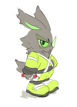 ambiguous_gender anthro bottomwear cheek_tuft clothing dynamite explosives eyelashes eyewear facial_tuft footwear glaring_at_viewer green_bottomwear green_clothing green_eyes green_eyewear green_footwear green_inner_ear green_jacket green_pants green_shoes green_sunglasses green_topwear grey_body holding_explosives holding_object holding_weapon jacket looking_at_viewer neck_tuft pants pink_nose scut_tail shoes short_tail simple_background solo sunglasses tail topwear tuft weapon white_background kekitopu bombun dynabun_(kekitopu) lagomorph leporid mammal rabbit 2025 absurd_res hi_res
