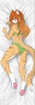 anthro athletic athletic_anthro bangs bare_shoulders bed bedroom_eyes black_claws breasts brown_eyes chest_tuft claws closed_smile clothed clothed_anthro clothed_female clothing clover_(plant) clover_leaf curvy_figure cute_fangs dakimakura dipstick_tail dress eye_contact fangs female female_anthro four_leaf_clover front_view fur furniture gesture green_clothing green_dress hair happy hourglass_figure inner_ear_fluff knock-kneed leaf leg_markings long_hair looking_at_another looking_at_viewer lying markings medium_breasts mouth_closed narrowed_eyes off_shoulder on_back on_bed orange_body orange_fur orange_hair paws pink_nose plant seductive simple_background smile socks_(marking) solo striped_body striped_fur stripes suspenders tail tail_markings tan_body tan_fur teeth tuft waving waving_at_viewer white_paws silianor domestic_cat felid feline felis mammal dakimakura_design digital_media_(artwork) hi_res