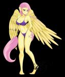 anthro anthrofied bikini blue_eyes breasts cleavage clothed clothing cutie_mark feathered_wings feathers female hair hands_behind_back navel pink_hair simple_background solo swimwear transparent_background two-piece_swimsuit wings yellow_body yellow_feathers xlblackinklx friendship_is_magic hasbro my_little_pony mythology fluttershy_(mlp) equid equine mammal mythological_creature mythological_equine pegasus 2013 alpha_channel hi_res