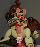 bodily_fluids cum cum_in_pussy cum_inside duo female fingers genital_fluids genitals machine male male/female open_mouth penetration penis pussy sex sharp_teeth teeth vaginal vaginal_penetration five_nights_at_freddy's five_nights_at_freddy's_2 five_nights_at_freddy's_4 scottgames mangle_(fnaf) nightmare_foxy_(fnaf) animatronic canid canine fox humanoid mammal robot 2023 3d_(artwork) digital_media_(artwork) hi_res