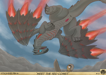 anus armor blue_eyes duo female female_feral feral flying genitals grey_body larger_feral looking_at_another looking_at_partner looking_up melee_weapon open_mouth presenting presenting_anus presenting_vulva shaking size_difference sword tail tail_anus tailbutt teeth thick_tail trembling vulva weapon strohdelfin capcom monster_hunter elder_dragon human mammal valstrax absurd_res hi_res
