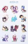 ahri_(lol) akali_(lol) amber_eyes black_hair blue_eyes blue_hair brown_body brown_fur cape claws clothing diana_(lol) ear_piercing ear_ring ear_tuft ekko_(lol) fish fizz_(lol) fur green_eyes hair hat headgear headwear hood inner_ear_fluff justduet kassadin_(lol) katarina_du_couteau_(lol) league_of_legends leblanc_(lol) marine mask mohawk multicolored_body multicolored_fur one_eye_closed piercing pink_body pink_fur pink_hair pupils ring_piercing riot_games scar simple_background slit_pupils talon_(lol) tan_body tan_fur tencent tied_hair tuft twisted_fate_(lol) two_tone_body two_tone_fur white_background white_body white_fur white_hair yasuo_(lol) yellow_eyes yordle zed_(lol)