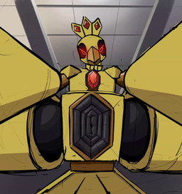 animal_genitalia anthro cloaca crystal facesitting female first_person_view genitals glowing glowing_eyes looking_at_viewer machine sitting_on_another solo vulva yellow_body handgrenade voices_of_the_void pagonioplo-igetis avian bird robot rozital animated digital_media_(artwork) hi_res no_sound short_playtime