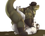 alligator alligatorid anal anal_orgasm anal_penetration anthro anvil_position balls bandits bear beard bodily_fluids boots cheezypb chest_harness clenched_eyes clenched_teeth clothing cowboy_hat criminal crocodilian cum cum_in_ass cum_inside cum_on_face cum_on_ground cum_on_own_face cum_on_self cum_spurt cum_while_penetrated cumshot domination/submission duo ejaculation eyes_closed eyewear eyewear_on_head eyewear_only facial_hair footwear from_front_position furrowed_brow genital_fluids genitals gloves goggles goggles_on_head goggles_only grabbing_neck grolar_bear hands_on_neck handwear harness hat headgear headwear hybrid legs_up lying male male/male mammal muscular muscular_male nipples nude on_back on_top_of open_mouth orgasm penetration penile penile_penetration penis raised_tail reptile scalie sex shoes slightly_chubby slightly_chubby_male tail teeth thick_thighs toothy_smile trigger_(wordcaster) ursine wearing_gloves