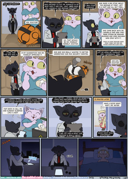 anthro asylum bdsm bondage bondage_gear bound clothed clothing diaper doctor female group hood hospital male male/female medical nurse padded_room restraints sex_toy straitjacket trio unclean_diaper used_diaper vibrator wand_vibrator the_padded_room charlotte_cartwright esmeralda_kingsley ludivine_laminelle bat felid feline mammal procyonid raccoon absurd_res comic hi_res