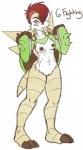 anthro breasts buckteeth female genitals hair nipples pokemorph pussy short_hair solo spikes spikes_(anatomy) tail teeth tomboy blink_(artist) nintendo pokemon chesnaught generation_6_pokemon pokemon_(species)