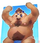 2020 anthro bear belly brown_body brown_fur clothing fur hi_res humanoid_hands lates male mammal moobs navel nipples overweight overweight_anthro overweight_male solo underwear