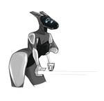 anthro arched_back beverage big_breasts big_butt breasts butt container cup female holding_breast liquid looking_at_another machine monster_energy_logo silver_body simple_background solo tailless text thick_thighs temnelc monster_energy robot_anthro synth_(vader-san) absurd_res hi_res