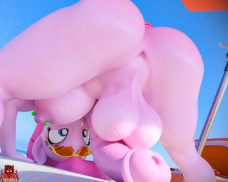 animal_genitalia animal_penis anthro anus areola balls beach big_breasts big_butt biped blue_eyes breasts butt crossgender equine_genitalia equine_penis eyelashes eyewear ftg_crossgender fti_crossgender genitals glistening glistening_areola glistening_balls glistening_breasts glistening_butt glistening_genitalia glistening_nipples glistening_penis gynomorph hair intersex nipple_piercing nipples outside penis piercing pink_areola pink_balls pink_body pink_breasts pink_hair pink_nipples pink_penis pupils solo sunglasses forsaken_(artist) friendship_is_magic hasbro my_little_pony pinkie_pie_(mlp) equid equine horse mammal pony 3d_(artwork) 5:4 digital_media_(artwork) hi_res