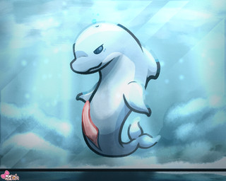 animal_genitalia animal_penis aquarium blush blush_lines cetacean_genitalia cetacean_penis feral genitals looking_at_viewer male penis seductive solo tapering_penis vivarium pankatares aquatic cetacean dolphin mammal toothed_whale 5:4 signature