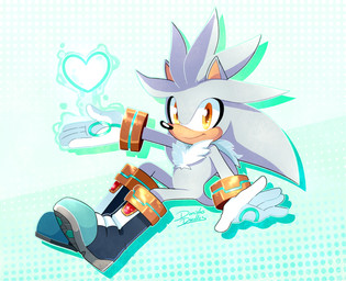abstract_background anthro black_clothing black_footwear black_nose black_shoes chest_tuft clothing dotted_background footwear glistening glistening_eyes glistening_nose gloves green_clothing green_footwear green_shoes handwear heart_symbol looking_at_viewer male pattern_background shoes simple_background smile solo telekinesis toony tuft white_clothing white_footwear white_gloves white_handwear white_shoes yellow_eyes danielasdoodles sega sonic_the_hedgehog_(series) silver_the_hedgehog eulipotyphlan hedgehog mammal 2020 digital_media_(artwork) digital_painting_(artwork) full-length_portrait hi_res painting_(artwork) portrait signature