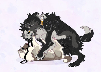 animal_genitalia collar dominant duo feral genitals larger_dom leash male male/male pinned sheath size_difference blightmarks canid canine canis mammal wolf