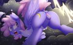 anus butt electricity female feral genitals lightning purple_eyes pussy scared solo wings replica_(artist) hasbro my_little_pony mythology rainbowshine_(mlp) equid equine mammal mythological_creature mythological_equine pegasus 2017 hi_res