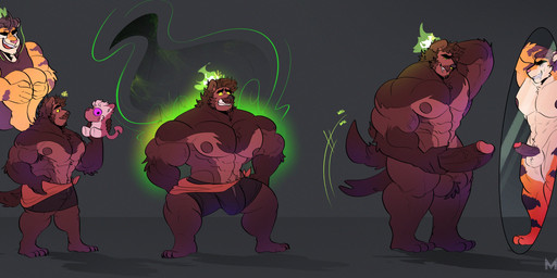 >:d altered_reflection anthro ball_tuft balls barazoku barefoot big_muscles big_penis black_briefs black_clothing black_eyebrows black_underwear bodily_fluids body_hair briefs brown_body brown_clothing brown_ears brown_fur brown_hair brown_hoodie brown_nipples brown_nose brown_penis brown_tail brown_topwear brown_vest character_plushie clenched_teeth clothed clothed_anthro clothed_male clothing crouching door drooling duo eyebrows feet fur genitals glans green_smoke green_text growth growth_sequence hair hand_on_own_waist holding_object holding_plushie hooded_vest hoodie huge_muscles huge_penis humanoid_genitalia humanoid_penis jumping male male_anthro mirror muscle_growth muscular nipples nude_anthro nude_male open_mouth open_smile orange_body orange_fur penis penis_size_difference pink_glans pink_nose plushie possession purple_body purple_fur purple_hair purple_stripes reflection saliva smile smoke standing striped_body striped_fur stripes sweat tail tail_motion tailwag tan_balls tan_body tan_fur teeth text topless topless_anthro topless_male topwear tuft underwear vest yellow_sclera melaisen tolentino_(melaisen) canid canine canis domestic_dog felid mammal pantherine tiger 2023 absurd_res artist_name digital_drawing_(artwork) digital_media_(artwork) hi_res sequence
