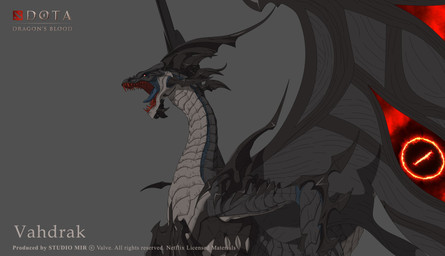 6_limbs arm_spikes black_body black_scales black_sclera black_wings blue_tongue chin_spikes claws countershade_neck countershade_scales countershade_torso countershading exposed_teeth facial_spikes feral glistening glistening_eyes glistening_spikes glowing glowing_eyes glowing_pupils grey_background head_horn horn long_horn long_spikes low-angle_view male male_feral membrane_(anatomy) membranous_wings multi-horn multi_eye open_mouth quadruped red_eyes red_sclera red_teeth scales sharp_horn sharp_spikes sharp_teeth simple_background slim_feral slim_male snout solo spikes spikes_(anatomy) spread_wings teeth text thin_arms thin_legs three-quarter_view tongue unusual_anatomy unusual_eye_placement unusual_wings ventral_scales wing_claws wing_eyes wings boxout_psw dota dota_dragon's_blood mythology netflix valve valve_corporation vahdrak deity dragon eldwurm_(dragon's_blood) mythological_creature mythological_scalie scalie 2021 3d_(artwork) absurd_res cel_shading character_name concept_art copyright_name digital_media_(artwork) english_description english_text hi_res official_art portrait shaded three-quarter_portrait