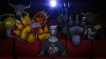 3_toes anthro armor barefoot black_body black_clothing black_eyes black_shirt black_t-shirt black_topwear blue_sclera claws clothing feet foot_focus group humanoid_feet looking_at_viewer male male/male movie_theater orange_body plantigrade pupils shirt size_difference slit_pupils soles t-shirt toes topwear white_body white_claws diablo_the_rex bandai_namco digimon ahastar balthor_(diablo_the_rex) kael_(diablo_the_rex) blackwargreymon digimon_(species) dinosaur dromaeosaurid prehistoric_species reptile scalie theropod wargreymon 16:9 2020 3d_(artwork) 4k absurd_res digital_media_(artwork) hi_res widescreen