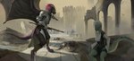 anthro armor battle blood bodily_fluids castle death fantasy female fortress gesture group guard hand_gesture horn knight male melee_weapon military pointing polearm shield ship smoke soldier spear sword tail vehicle warrior watercraft weapon wings sasha_shkip mythology dragon human lizard mammal mythological_creature mythological_scalie reptile scalie 2025 digital_drawing_(artwork) digital_media_(artwork) hi_res