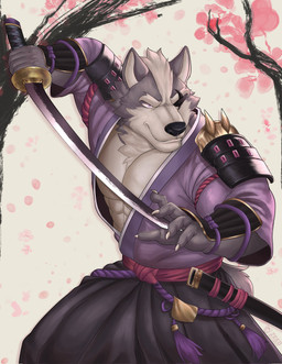 5_fingers anthro black_nose claws clothed clothed_anthro clothed_male clothing eyebrows fingers holding_katana holding_melee_weapon holding_object holding_sword holding_weapon humanoid_hands katana male melee_weapon muscular muscular_anthro muscular_male solo sword thick_eyebrows weapon zeed_bullwolf nintendo star_fox wolf_o'donnell canid canine canis mammal wolf hi_res