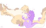 animal_genitalia anthro ball_fondling ball_kiss ball_worship balls black_tongue body_worship brown_hair claws duo female fondling fur genital_worship genitals green_eyes hair heart_symbol hearts_around_head horn male male/female markings purple_body purple_hair scale_markings scales scutes sheath short_stack spots spotted_markings tongue graedius_(artist) mythology junebug zullie_(graedius) dragon furred_dragon furred_scalie lizard mythological_creature mythological_scalie reptile scalie
