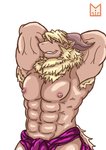 anthro armpit_hair body_hair clothed clothing horn kemono male muscular muscular_male nipples solo red_panda_mirr lifewonders tokyo_afterschool_summoners azazel_(tas) bovid caprine goat mammal digital_media_(artwork) hi_res