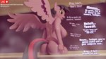 anthro big_breasts blush breasts butt dialogue female holding_butt horn looking_back nipples nude rear_view sitting solo text wings moorsheadfalling friendship_is_magic hasbro my_little_pony mythology twilight_sparkle_(mlp) equid equine mammal mythological_creature mythological_equine winged_unicorn 16:9 3d_(artwork) 4k absurd_res digital_media_(artwork) english_text hi_res widescreen