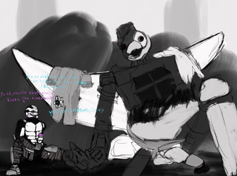 dialogue immobile machine male male/male masturbation voyeur caramel_tiger bungie destiny_(series) destiny_2 emperor_calus cabal_(destiny) exo humanoid robot hi_res