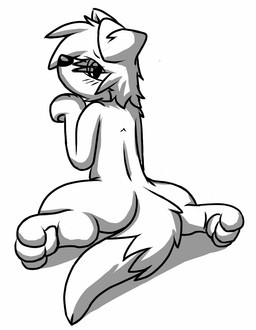 anthro biped black_nose blush butt male pawpads presenting presenting_hindquarters shadow simple_background solo white_background gaokun gao_(gaokun) border_collie canid canine canis collie domestic_dog herding_dog hybrid mammal nordic_sled_dog pastoral_dog samoyed sheepdog spitz 2015 hi_res monochrome sketch