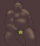 anthro belly eyes_closed humanoid_hands kemono male moobs nipples overweight overweight_anthro overweight_male sitting solo star_censor kick_(artist) bear mammal 2011 censored