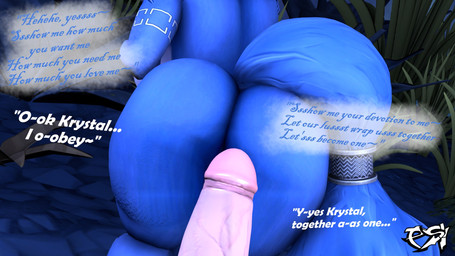anthro big_butt blue_body blue_fur breasts butt dialogue duo female female_focus first_person_view fur genitals humanoid_genitalia humanoid_penis hypnosis male male/female male_pov mind_control nude nude_female penis solo_focus tail text psikokinetic warfaremachine_(modeler) nintendo star_fox fox_mccloud krystal_(star_fox) canid canine fox mammal 16:9 2023 3d_(artwork) digital_media_(artwork) english_text hi_res source_filmmaker_(artwork) widescreen