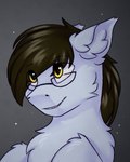 eyewear fluffy glasses gradient_background simple_background smile solo snowstormbat hasbro my_little_pony fan_character equid equine horse mammal pony 4:5 absurd_res hi_res portrait