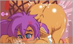 ass_up big_butt butt female masturbation orgasm pointy_ears slightly_chubby slightly_chubby_female wet_fingers crossman shantae_(series) wayforward wayfoward shantae genie digital_media_(artwork) pixel_(artwork)