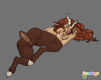 anus butt female genitals not_furry presenting presenting_anus presenting_hindquarters presenting_vulva raised_tail scut_tail short_tail solo tail tail_anus vulva jjunebugz dungeons_and_dragons hasbro wizards_of_the_coast humanoid satyr hi_res