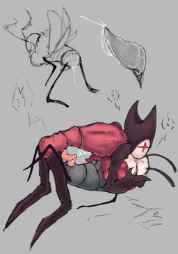 antennae_(anatomy) bodily_fluids crossed_legs cum cum_drip cum_inside dripping duo ejaculation genital_fluids heart_symbol kissing lying male male/male on_back rubbing_penis smile wings hoshi_kodomo hollow_knight:_silksong hollow_knight_(franchise) team_cherry grimm_(hollow_knight) trobbio_(hollow_knight:_silksong) arthropod butterfly insect lepidopteran moth hi_res