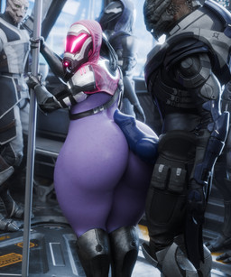 3_fingers against_pole against_surface armor being_watched big_butt big_penis blue_penis boots bottomless bottomless_male bubble_butt butt clothed clothing duo femboy fingers footwear freckled_butt freckles genitals green_eyes grey_body headgear helmet hot_dogging imminent_anal imminent_sex interspecies knot knotted_penis looking_at_another male male/male pear-shaped_figure penis pink_clothing pink_glow pole public public_indecency public_transportation purple_body purple_skin science_fiction sex shoes standing thick_thighs wide_hipped_male wide_hips yellow_eyes seurat bioware electronic_arts mass_effect zal_(seurat) alien humanoid quarian turian 2026 3d_(artwork) 5:6 absurd_res blender_(artwork) digital_media_(artwork) hi_res