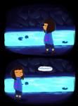 ambiguous_gender clothed clothing comic dialogue english_text eyes_always_closed eyes_closed frisk_(undertale) hi_res human mammal solo tc-96 text undertale undertale_(series)