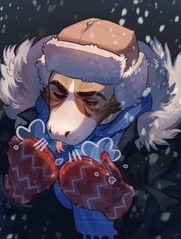 anthro holidays snow winter ryan1111_(artist) christmas reptile scalie snake hi_res