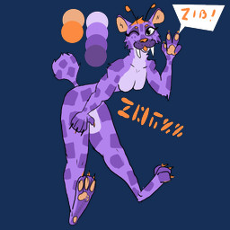 antennae_(anatomy) anthro arm_tuft bent_over blinking breasts butt chat_box cheek_tuft claws dialogue elbow_tuft eyebrows eyelashes eyeshadow facial_tuft fangs featureless_breasts female freckles fur fur_markings gesture hand_gesture hand_on_leg hand_on_thigh head_markings head_tuft inner_ear_fluff looking_at_viewer makeup markings muscular muscular_female nude one_eye_closed pawpads paws plantigrade pose purple_body purple_fur sabertooth_(anatomy) simple_background smile solo tail tail_markings teeth tongue tongue_out toony transparent_background tuft v_sign wink sabrecheeta zogxx(sabrecheeta) alien 1:1 alpha_channel digital_media_(artwork) krita_(artwork) model_sheet