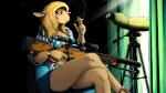 16:9 2017 anthro big_breasts biped blonde_hair bovid bra breasts caprine chair cigarette cleavage clock clothed clothing colored crossed_legs curtains domestic_sheep ear_piercing female footwear furniture gun hair hi_res hladilnik holding_gun holding_object holding_ranged_weapon holding_weapon inside jane_doe_(hladilnik) mammal navel open_clothing open_shirt open_topwear panties piercing ranged_weapon rifle sandals sheep shirt sitting smile smoking sniper_rifle solo spots suitcase telescope topwear trigger_discipline tripod underwear watch weapon widescreen