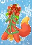 bdsm bondage bound bow_tie breasts canine christmas ear_piercing female fox green_eyes green_hair hair holidays kneeling looking_at_viewer nipples phsuke piercing red_hair ribbon_bondage ribbons snow solo wide_hips
Rating: Explicit
Score: 4
User: Fluffytiger
Date: December 22, 2009