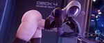 bent_over big_butt bottomless butt clothed clothing female legwear not_furry solo thigh_highs colonelyobo bioware electronic_arts mass_effect tali'zorah alien alien_humanoid humanoid quarian 3d_(artwork) absurd_res blender_(artwork) digital_media_(artwork) hi_res