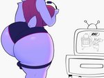 2021 2d_animation animated anthro athletic_wear big_breasts big_butt boss_monster_(undertale) bouncing_butt bovid breasts butt capdocks caprine clothed clothing curvy_figure electronics exercise exercise_clothing female frame_by_frame fur hi_res huge_butt jogging mammal mature_anthro mature_female mettaton nintendo ring_fit_adventure short_playtime solo speech_bubble standing television text thick_thighs toriel undertale undertale_(series) voluptuous white_body white_fur wide_hipped_female wide_hips