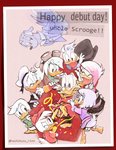 anniversary anthro beak bottomless bottomwear clothed clothing eyewear female goggles group hat headgear headwear hoodie male sailor_uniform shirt skirt spats tail tail_under_skirt topwear hoshikuzu_rinn disney ducktales ducktales_(2017) della_duck dewey_duck donald_duck duckworth huey_duck lena_(ducktales) louie_duck scrooge_mcduck webby_vanderquack anatid anseriform avian bird canid canine canis domestic_dog duck ghost mammal spirit hi_res