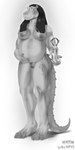 4_toes 5_fingers anthro belly big_belly big_breasts breasts digitigrade eye_markings feet female fingers genitals hair humanoid_hands looking_at_viewer magic markings navel nipples nude pregnant pregnant_anthro pregnant_female pussy smile solo standing text toes nerton egyptian_mythology middle_eastern_mythology mythology theuniverseofcmed taweret common_hippopotamus deity hippopotamid mammal 2019 artist_name greyscale hi_res monochrome signature story story_in_description