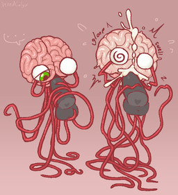 1_eye ball_fondling balls bodily_fluids brain coiling_around_penis coiljob cum cum_in_brain cum_inflation cum_inside cum_on_brain disembodied_penis ellipsis eyestalks fellatio female fondling genital_fluids genitals green_eyes handjob humanoid_genitalia humanoid_penis inflation male male/female mindfuck mouthless not_furry onomatopoeia oral organs penetration penile penis pink_body red_body sex simple_background solo sound_effects spiral spiral_eyes swelling tentacle_sex tentacles text vexedcalyx thalama_(vexedcalyx) brain_creature organ_creature 2024 colored digital_drawing_(artwork) digital_media_(artwork) english_text