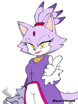 :3 accessory anthro belly biped black_nose blue_body blue_fur blue_quills blush blush_lines bodily_fluids clothed clothed_anthro clothed_female clothing countershade_face countershade_torso countershading duo eyelashes female female_anthro fire forehead_gem fully_clothed fully_clothed_anthro fully_clothed_female fur gem gloves green_eyes hair_accessory hairband handwear headband iris male male_anthro nervous pupils purple_body purple_fur quills_(anatomy) red_gem red_headband screaming simple_background snout sweat tan_arms tan_belly tan_mouth text wearing_gloves white_background white_clothing white_gloves white_handwear yellow_eyes quavernsfw sound_warning sega sonic_the_hedgehog_(series) the_princess_and_the_frog blaze_the_cat sonic_the_hedgehog domestic_cat felid feline felis mammal 3:4 animated artist_name hi_res short_playtime sound video