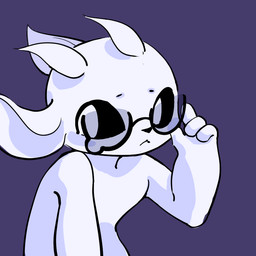ambiguous_gender anthro eyewear feral fur glasses simple_background solo white_body white_fur hongyan_(artist) microsoft ori_(series) xbox_game_studios ori_(ori) guardian_spirit 1:1