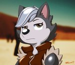 anthro anthrofied blurred_background clothing female fur lidded_eyes solo topwear zipper zipper_topwear trc001 nickelodeon paw_patrol gasket_(paw_patrol) canid canine canis domestic_dog husky mammal nordic_sled_dog spitz 2021 hi_res signature